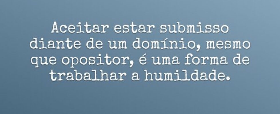Aceitar estar submisso diante de um domínio, mesmo... Dayanne Raissa Dutra Pires