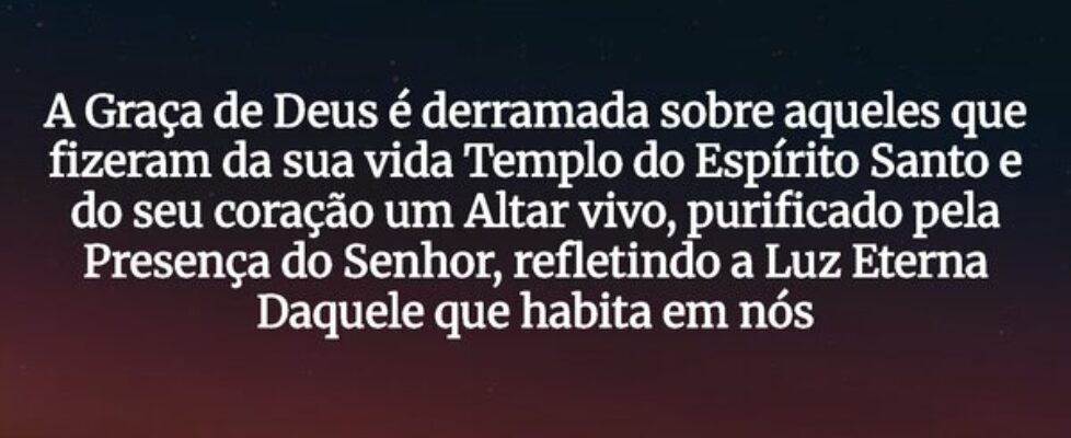 A Graça de Deus é derramada sobre aqueles que fize... Dilson Kutscher