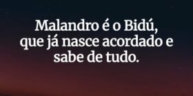 Malandro é o Bidú,
 que já nasce acordado e sabe d... Garfield789