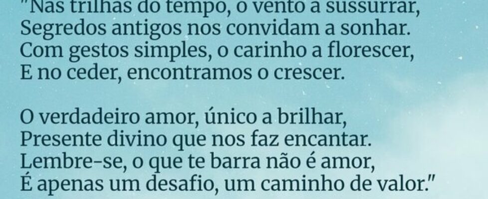 "Nas trilhas do tempo, o vento a sussurrar, S... George Oliver