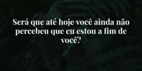 Será que até hoje você ainda não percebeu que eu e... Ivo Mendes Morais