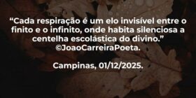 ⁠“Cada respiração é um elo invisível entre o finit... JoaoCarreiraPoeta