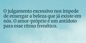 O julgamento excessivo nos impede de enxergar a be... JOEL FACUNDO - livro poder do amor