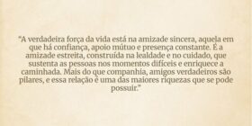 “A verdadeira força da vida está na amizade sincer... JohnnyDeCarli