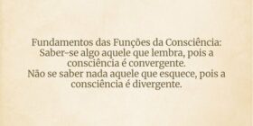 Fundamentos das Funções da Consciência: Saber-se a... Kiel Yam