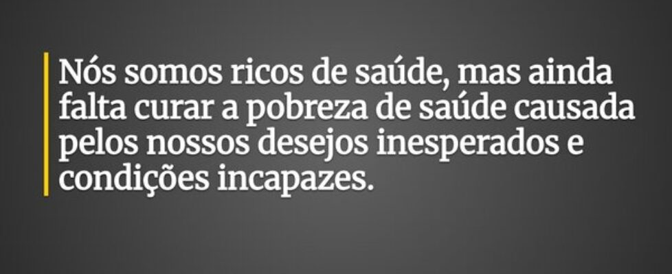 ⁠Nós somos ricos de saúde, mas ainda falta curar a... Kiel Yam