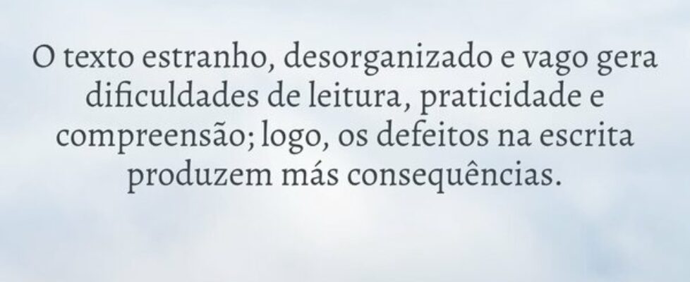 O texto estranho, desorganizado e vago gera dificu... Kiel Yam