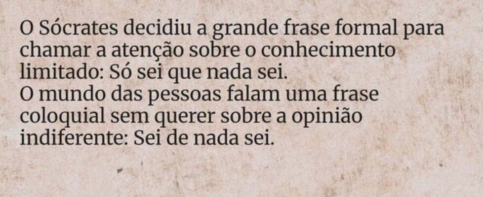 ⁠O Sócrates decidiu a grande frase formal para cha... kielyam_principe