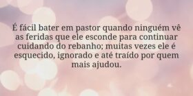 É fácil bater em pastor quando ninguém vê as ferid... Miriamleal