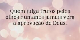 Quem julga frutos pelos olhos humanos jamais verá ... Miriamleal