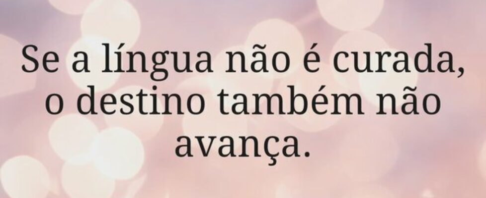 Se a língua não é curada, o destino também não ava... Miriamleal