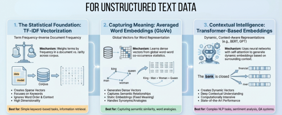 3 Feature Engineering Techniques for Unstructured Text Data