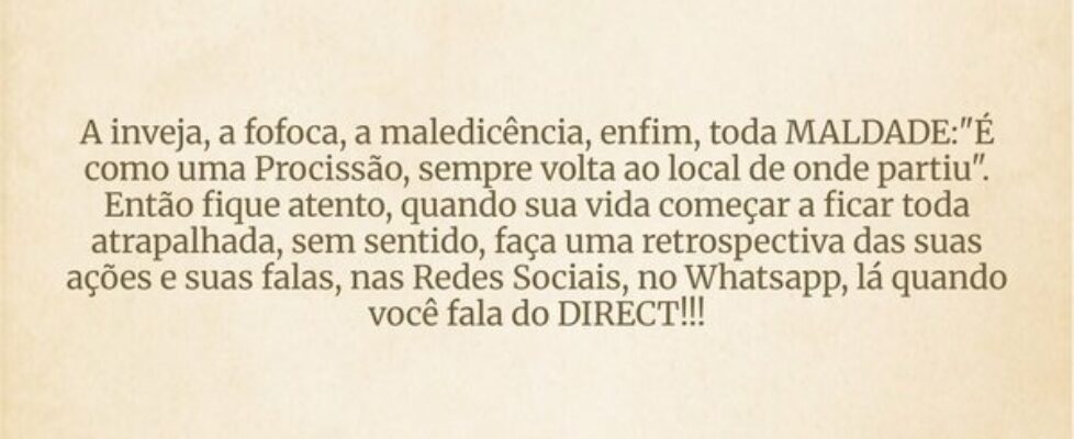 A inveja, a fofoca, a maledicência, enfim, toda MA... Ronaldo Perrotta