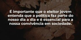 É importante que o eleitor jovem entenda que a pol... Sergio Furquim