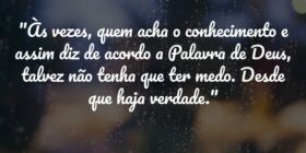 "Às vezes, quem acha o conhecimento e assim d... Silas Salatiel