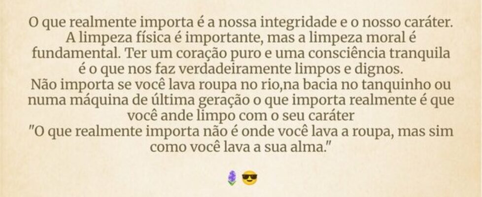 O que realmente importa é a nossa integridade e o ... Starisy2