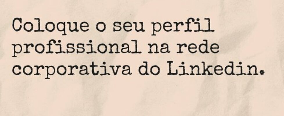 Coloque o seu perfil profissional na rede corporat... TÁRSIS CAMPOS