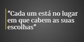"Cada um está no lugar em que cabem as suas e... Thiago Carvalho