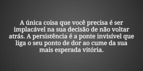 A única coisa que você precisa é ser implacável na... Tiago Scheimann