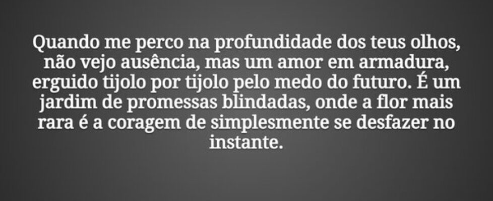 Quando me perco na profundidade dos teus olhos, nã... Tiago Scheimann