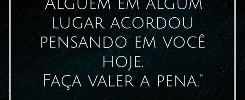 "Alguém em algum lugar acordou pensando em vo... Zavaríze Moura